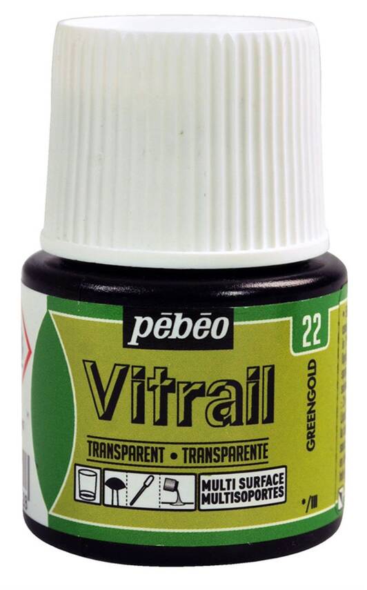 Pebeo Vitrail Glass Paint 45 ml 22 Greengold - 1