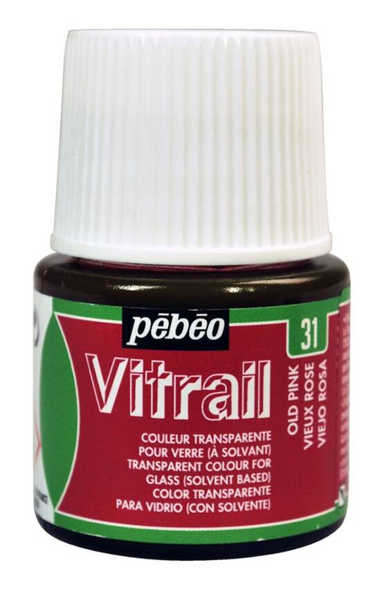 Pebeo Vitrail Glass Paint 45 ml 31 Old Pink - 1