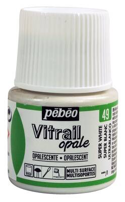 Pebeo Vitrail Glass Paint 45 ml 49 Opaque (Opaque) Super White