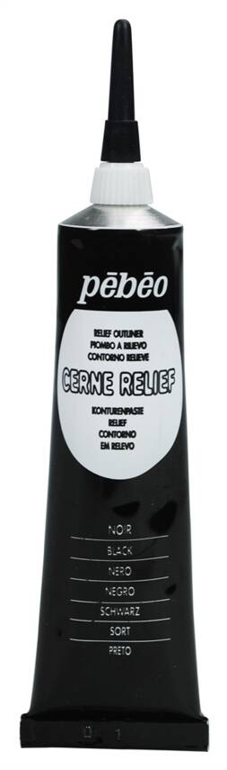 Pebeo Vitrea Glass Contour 20 ml Black - 1