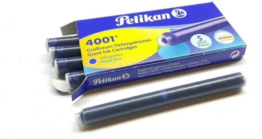 Pelikan Dolmakalem Kartuşu 4001 Mavi Uzun 5'li - 1