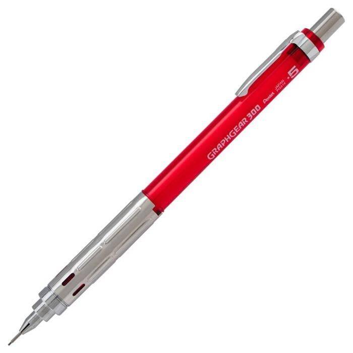 Pentel Graphgear 300 Versatile Technical Drawing and Writing Pen 0.5 mm Red - 1