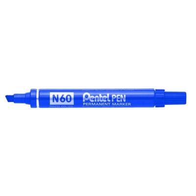 Pentel Permanent Markör N60-C Kesik Uç Mavi - 1