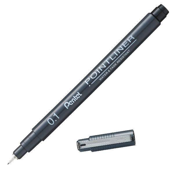 Pentel Pointliner Technical Drawing Pen 0.1 mm S20P-1A - 1