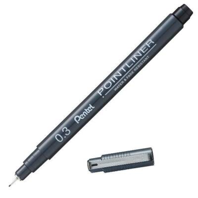 Pentel Pointliner Technical Drawing Pen 0.3 mm S20P-3A - 1