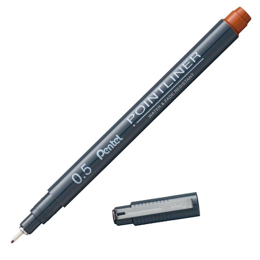 Pentel Pointliner Technical Drawing Pen 0.5 mm Sanguine S20P-5SG - 1