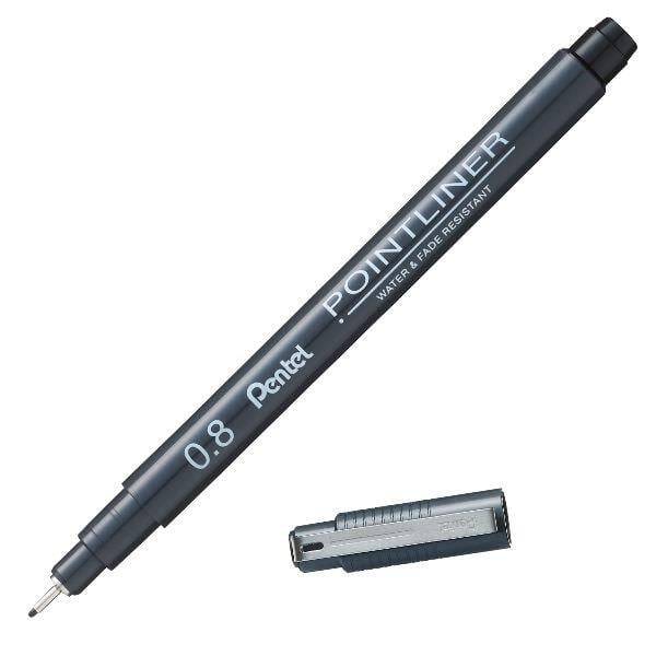 Pentel Pointliner Technical Drawing Pen 0.8 mm S20P-8A - 1