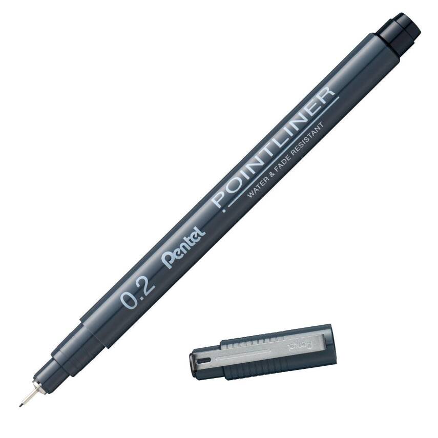 Pentel Pointliner Teknik Çizim Kalemi 0.2 mm S20P-2A - 1