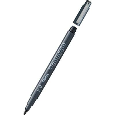 Pentel Pointliner Teknik Çizim Kalemi 2.0 mm Kaligrafik Kesik Uç S20P-20A