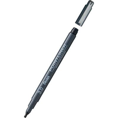Pentel Pointliner Teknik Çizim Kalemi 3.0 mm Kaligrafik Kesik Uç S20P-30A - 1