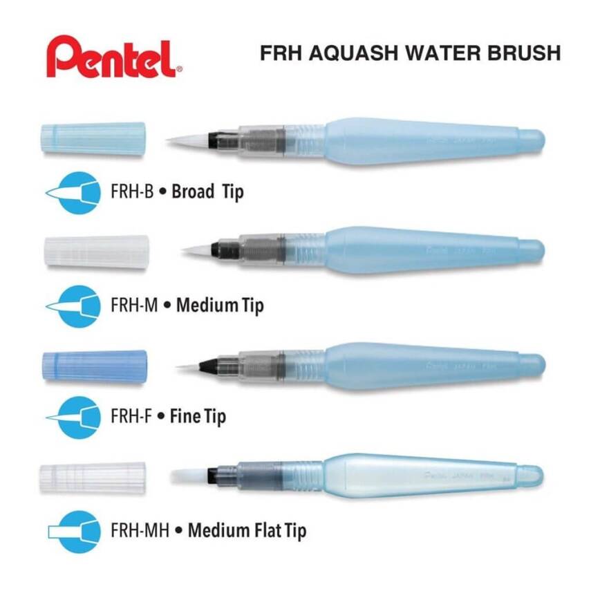 Pentel Water Tank Brush Flat Medium 6 mm XFRH/1-MH - 2