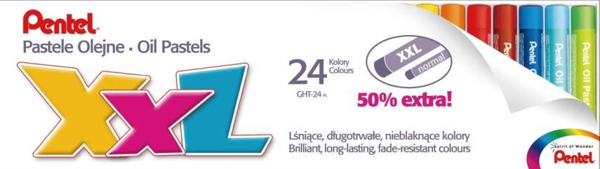 Pentel Yağlı Pastel Boya 24 Renk XXL - 1