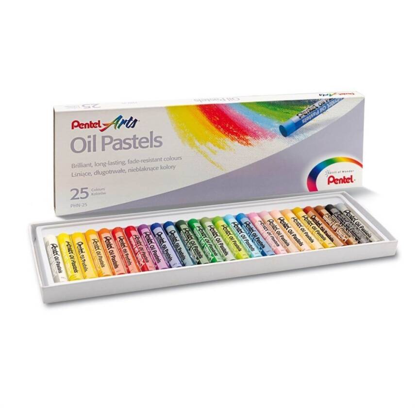 Pentel Yağlı Pastel Boya 25 Renk - 1