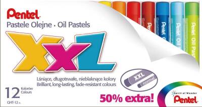 Pentel Yağlı Pastel Seti 12'li XXL
