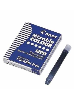 Pilot Parallel Pen Original Cartridge Blue-Black 6 Pieces