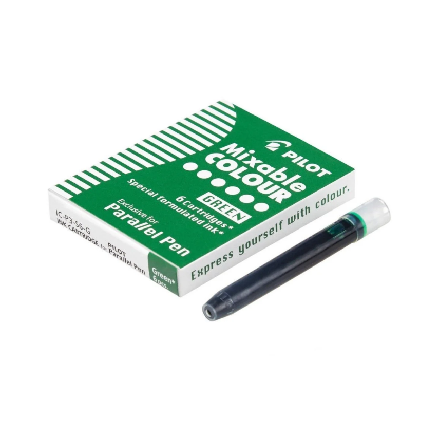 Pilot Parallel Pen Original Cartridge Green 6 Pieces - 1