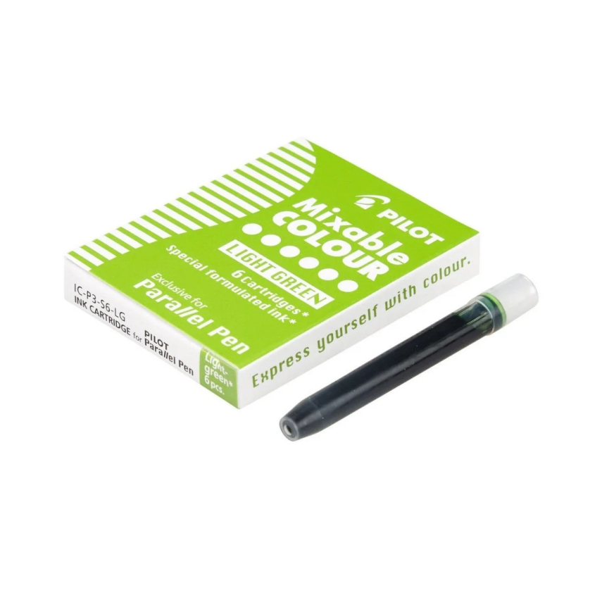 Pilot Parallel Pen Original Cartridge Light Green 6 Pieces - 1