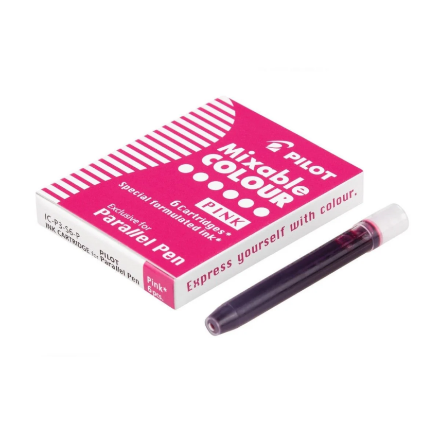 Pilot Parallel Pen Original Cartridge Pink 6 Pieces - 1