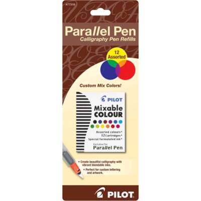 Pilot Parallel Pen Original Cartridges Mixed Colors 12 Pieces (1)