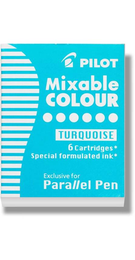 Pilot Parallel Pen Orjinal Kartuş Turkuaz 6 Adet - 1