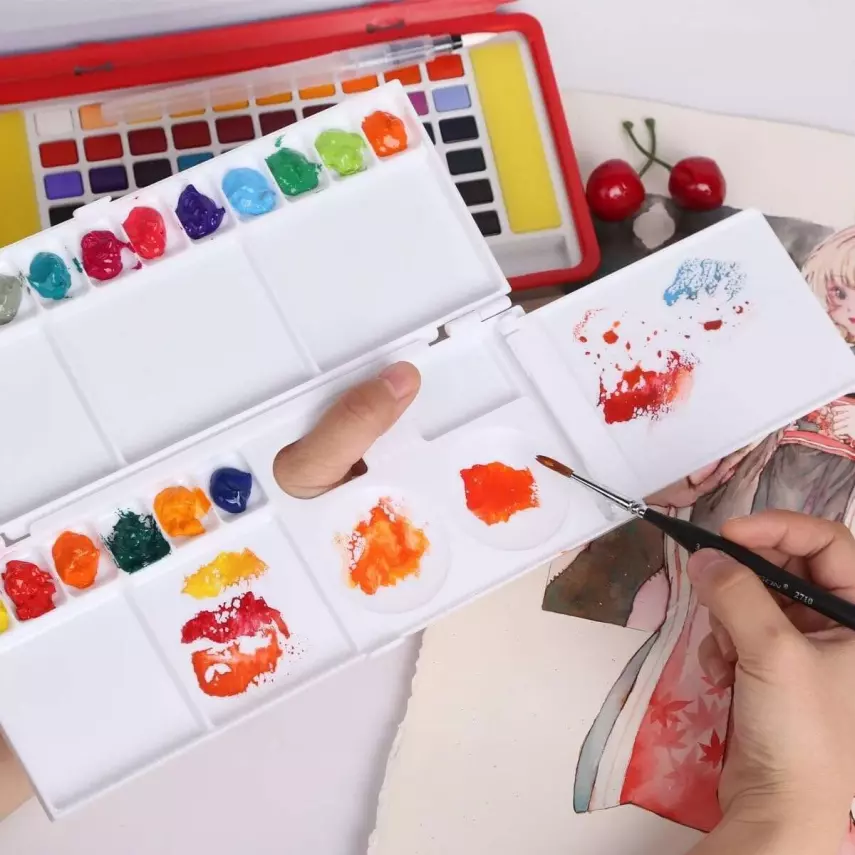 Plastic Watercolor Palette Multifunctional - 2