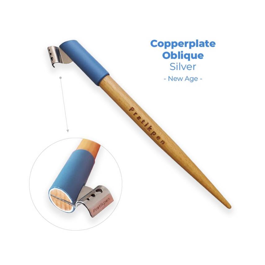 Pratikpen Copperplate Oblique New Age Silver - 1