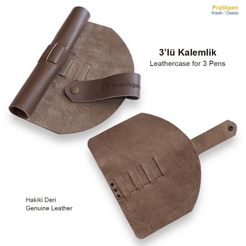 Pratikpen Deri Kalemlik 3'lü - 1