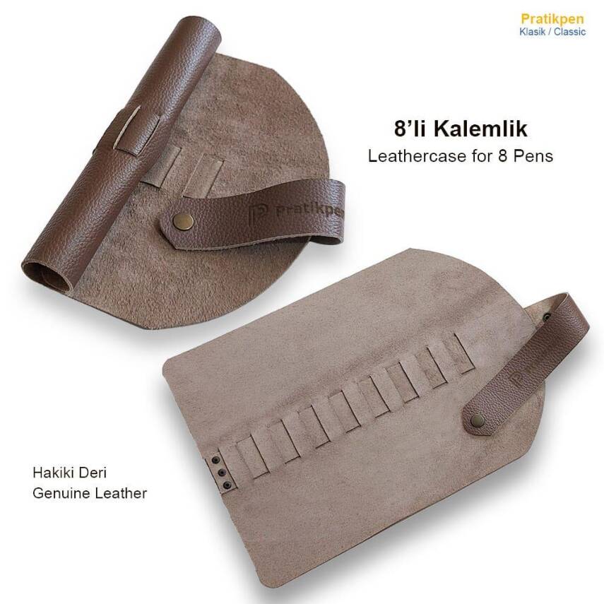Pratikpen Deri Kalemlik 8'li - 1