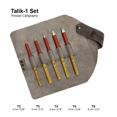 Pratikpen Hat Talik Kalem 5'li Set 1 - Deri Kalemlikli