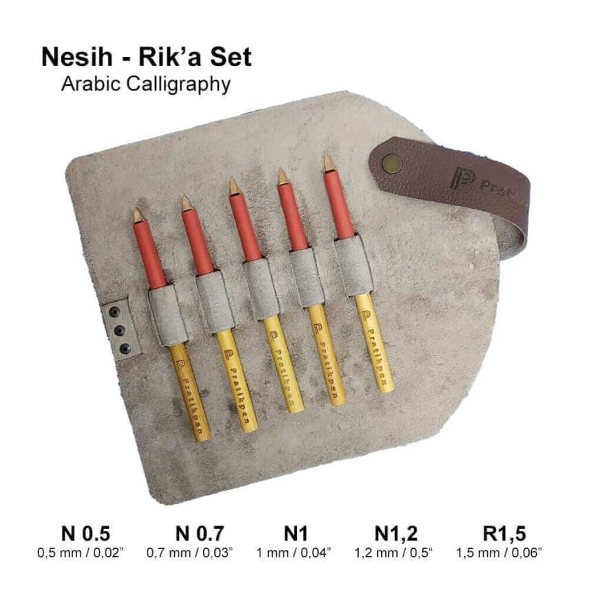 Pratikpen Nesih Rik'a Set - Leather Pen Holder - 1