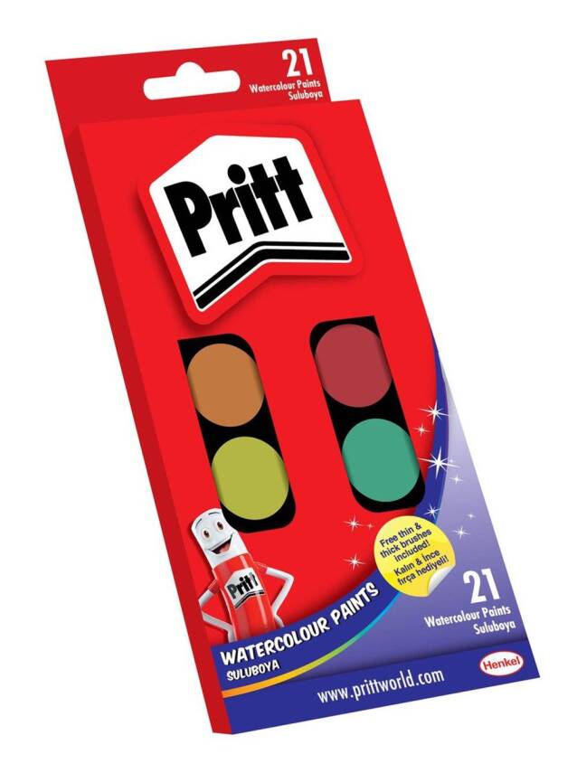 Pritt Watercolor Large Tablets 21 Pieces - 1
