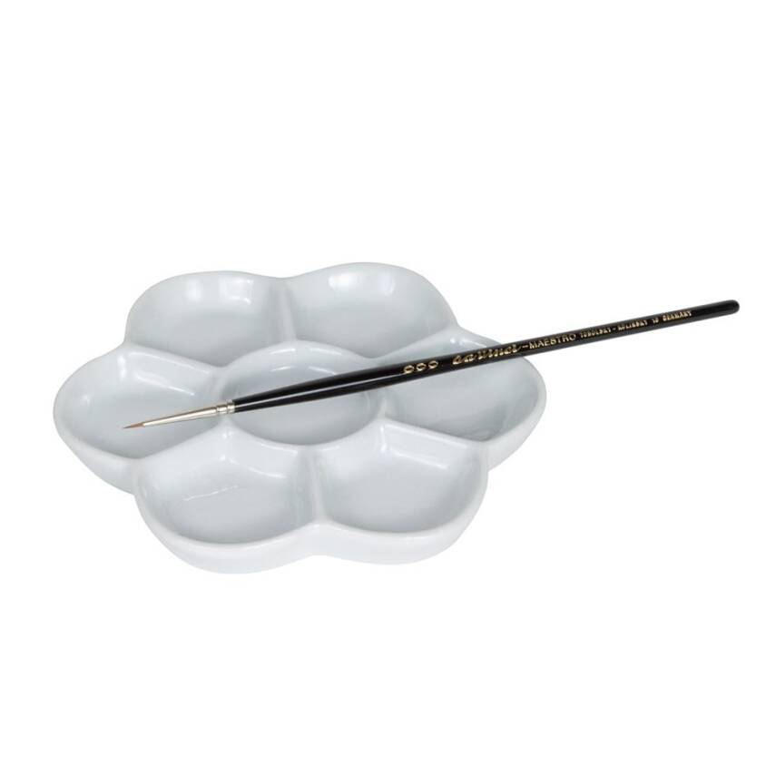 Profesyonel Porselen Papatya Palet 13,5 cm 7 Bölme - 2
