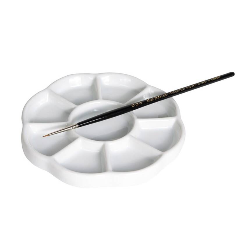 Profesyonel Porselen Papatya Palet 13,5 cm 9 Bölme - 2