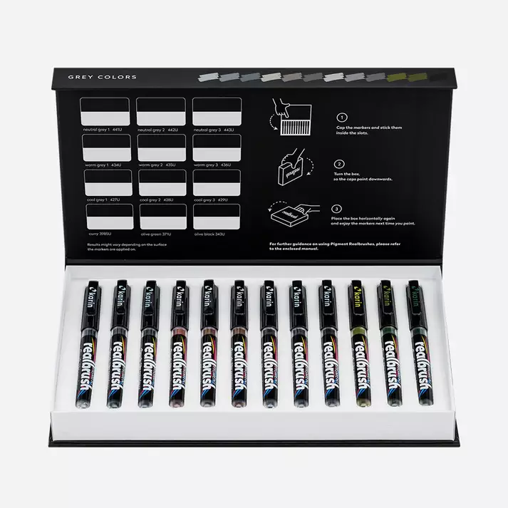 Realbrush Pigment Set 12 Grey Colors - 2