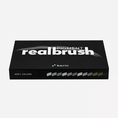 Realbrush Pigment Set 12 Grey Colors