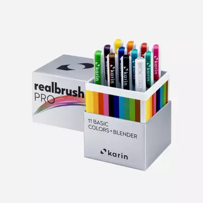 Realbrush PRO Set 11 Basic Colors + Blender