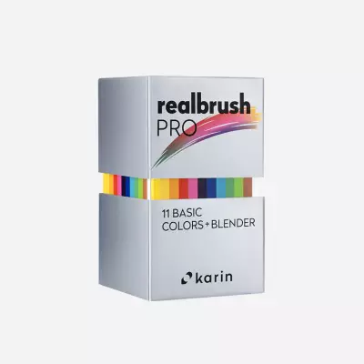 Realbrush PRO Set 11 Basic Colors + Blender - 3