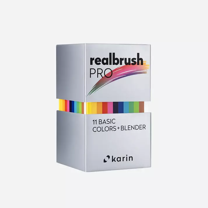Realbrush PRO Set 11 Basic Colors + Blender - 3