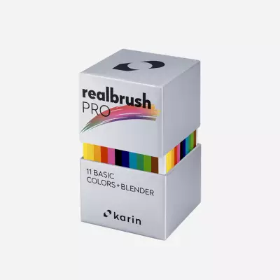 Realbrush PRO Set 11 Basic Colors + Blender - 4