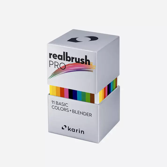 Realbrush PRO Set 11 Basic Colors + Blender - 4