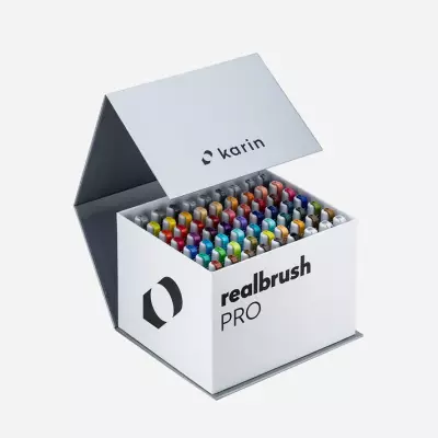 Realbrush PRO Set 60 Basic Colors + 3 Blender (1)