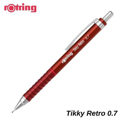 Rotring Tikky Retro Mechanical Pencil Metallic Red 0.7 mm