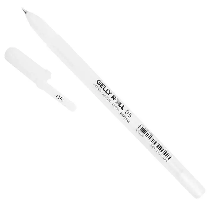 Sakura Gelly Rol 0.5- Beyaz Roller Jel Kalem - 1