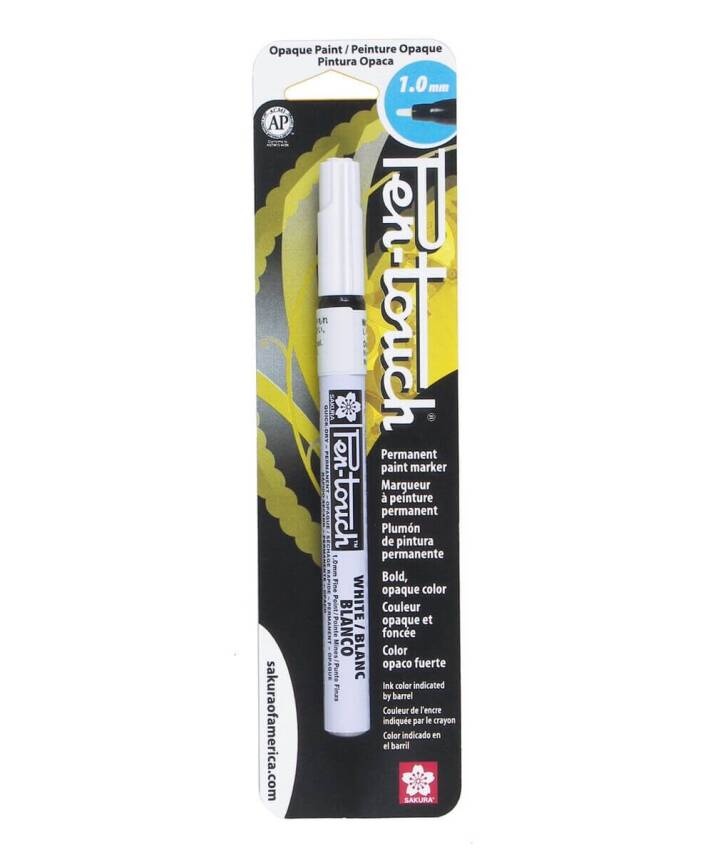 Sakura Pen-Touch Permanent Marker Fine 1.0mm White - 1