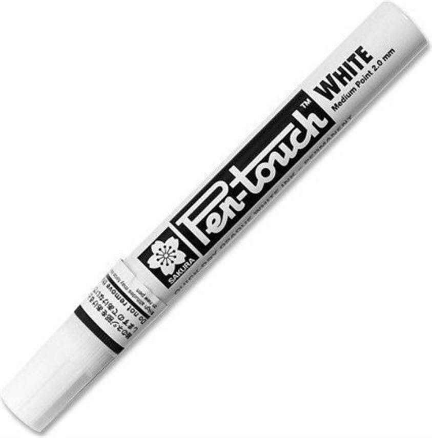 Sakura Pen-Touch Permanent Marker Medium 2.0 mm White - 1