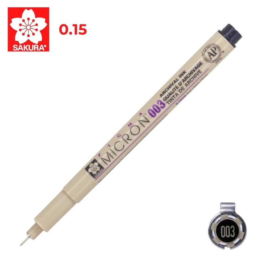 Sakura Pigma Micron 003 Drawing Pen Black 0.15 mm - 1