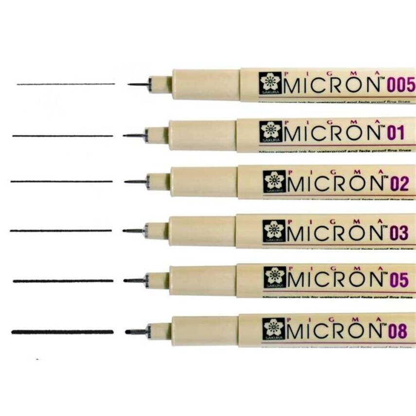 Sakura Pigma Micron 01 Çizim Kalemi Siyah 0.25 mm - 1