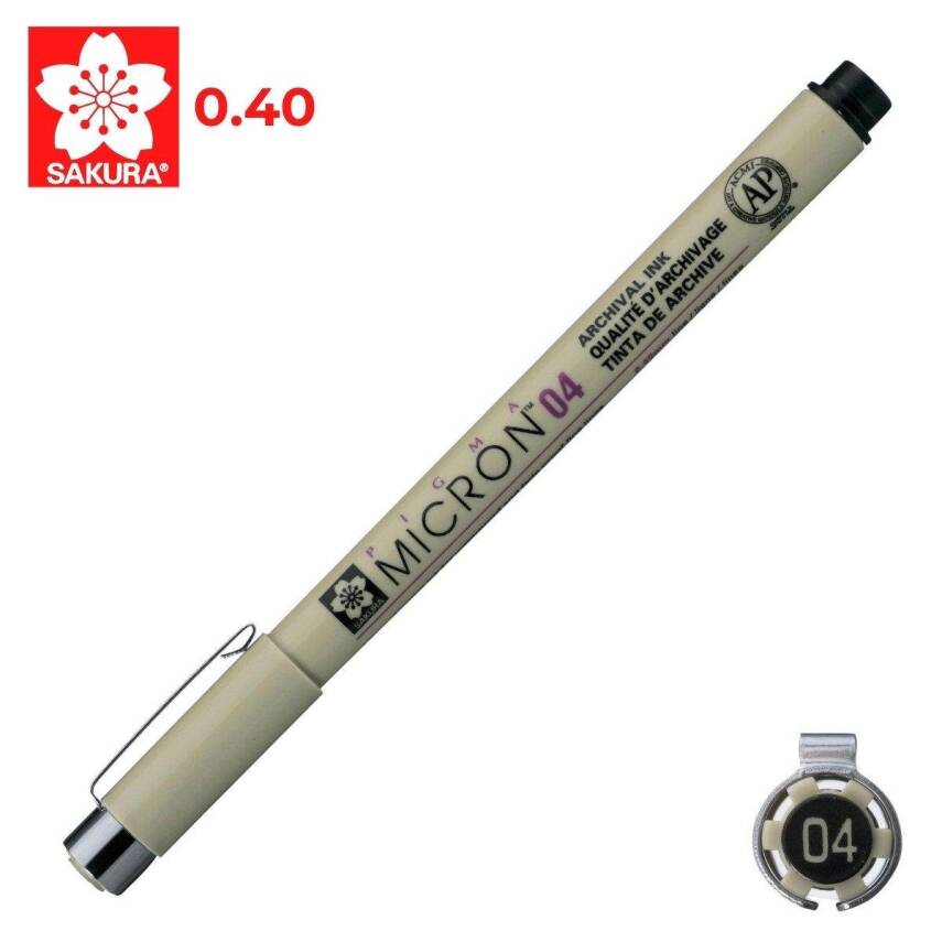 Sakura Pigma Micron 04 Drawing Pen Black 0.40 mm - 1