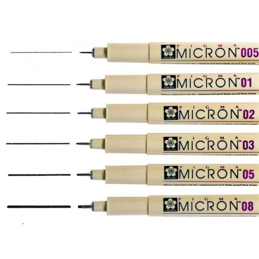Sakura Pigma Micron 08 Drawing Pen Black 0.50 mm - 1