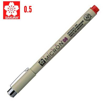 Sakura Pigma Micron 08 Kırmızı 0,5 Mm - 1